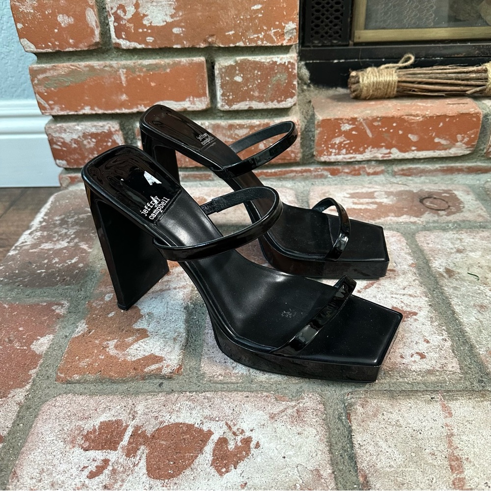 Jeffery Campbell Black Square Toe High Heel Women’s Size 11